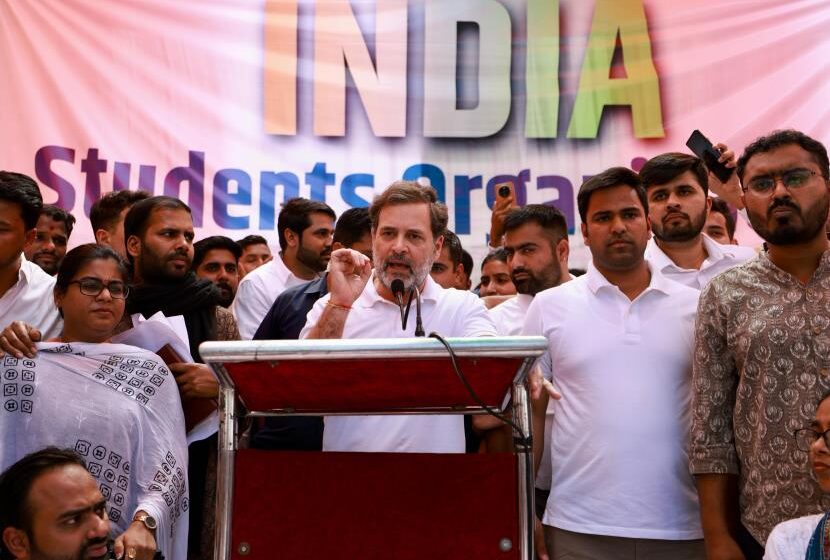  “If our education system falls into RSS’ hands…country will be destroyed”: Rahul Gandhi at NSUI’s protest