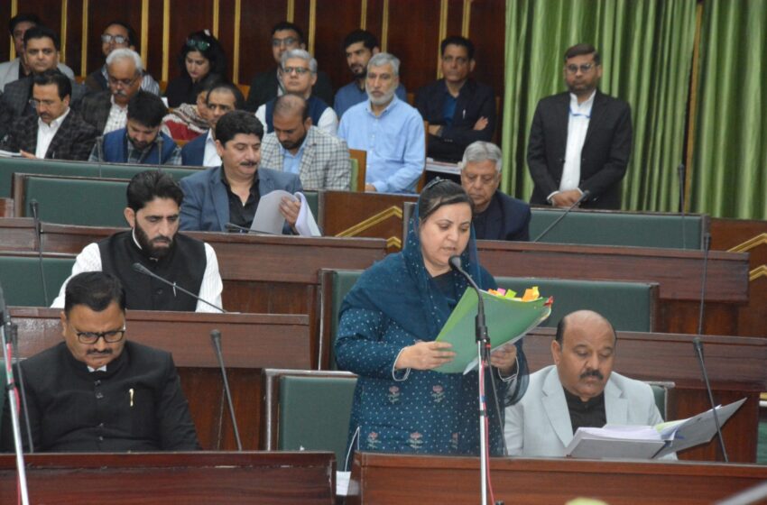  Budget Session 2025Question Hour in LANEP-2020 implemented in all colleges of J&K: