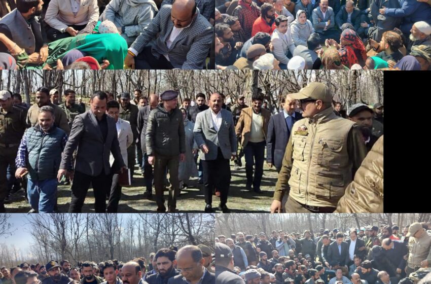  Dy CM, Health Minister, and CM’ Advisor visits Kulgam village, meet bereaved nomadic families, assures full govt support