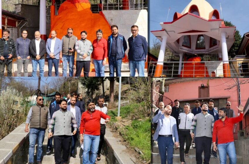  ADC Srinagar visits Sharika Devi Temple, oversees arrangements for upcoming Navratra festival