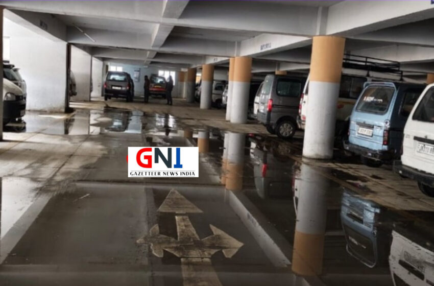  Multi-Level Parking in Srinagar Springs Leaks, Raises Questions on Engineering Failure