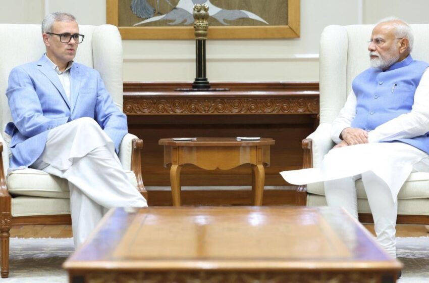  Omar Abdullah calls on PM Modi, discusses situation in J&K