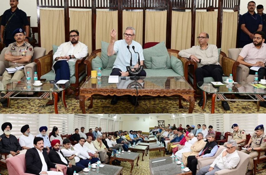  CM Omar Abdullah holds interaction with civil society members in Jammu