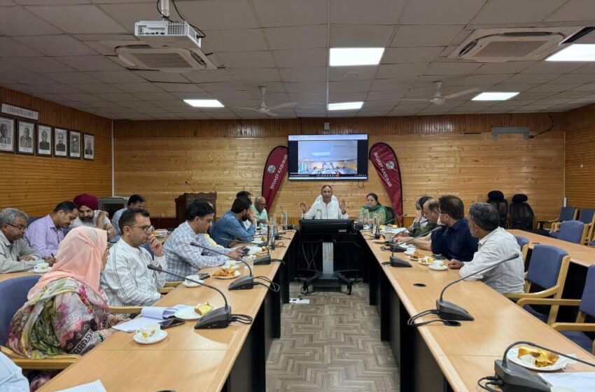  High-Level Review Meeting on Implementation of Viksit Krishi Sankalp Abhiyan-2025 Held at SKUAST-Kashmir