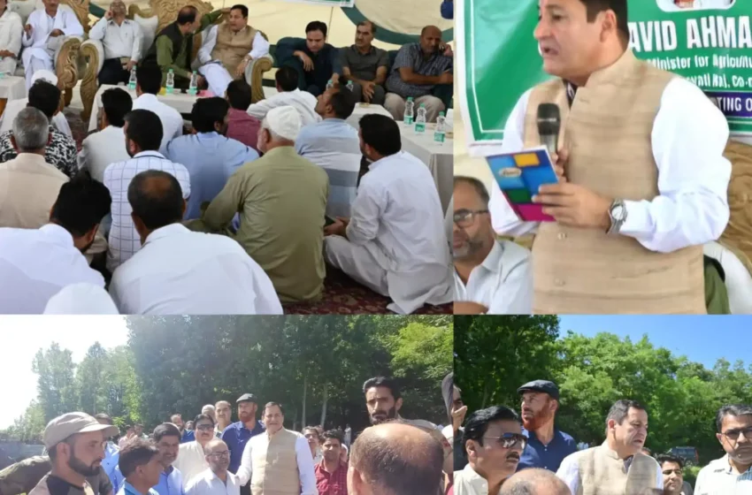 Javid Dar visits Fruit Mandi Kanispora Reviews irrigation facilities in Baramulla, rain-fed areas of Bomai