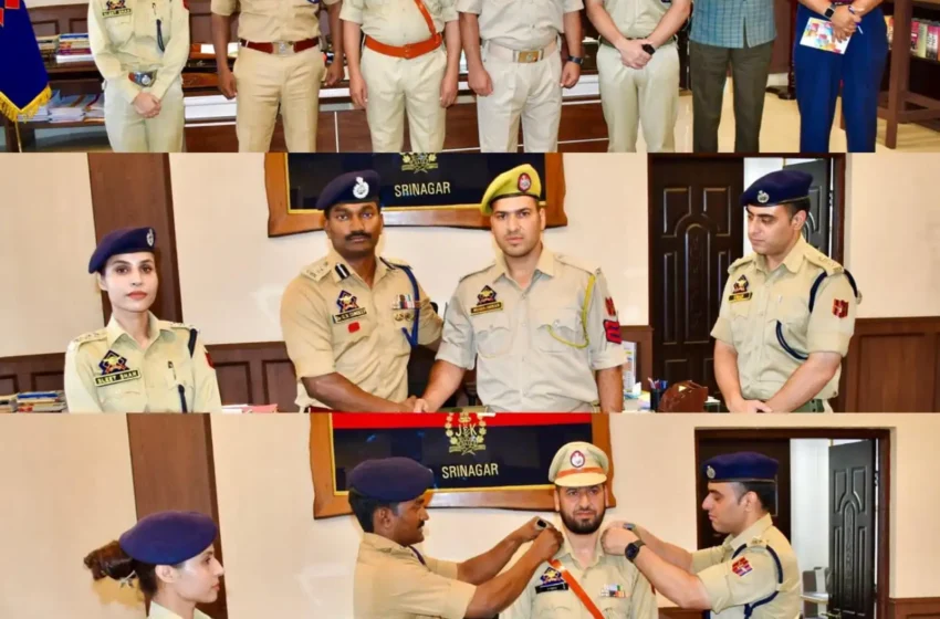  Srinagar Police Organizes Pipping Ceremony for Newly Promoted Police Personnel