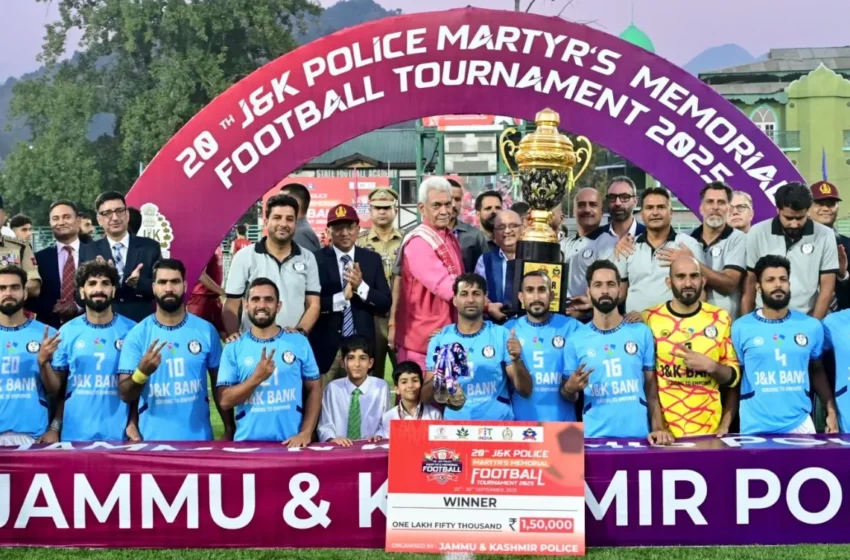  Lieutenant Governor addresses the closing ceremony of 20th J&K Police Martyr’s Memorial Football Tournament at Srinagar